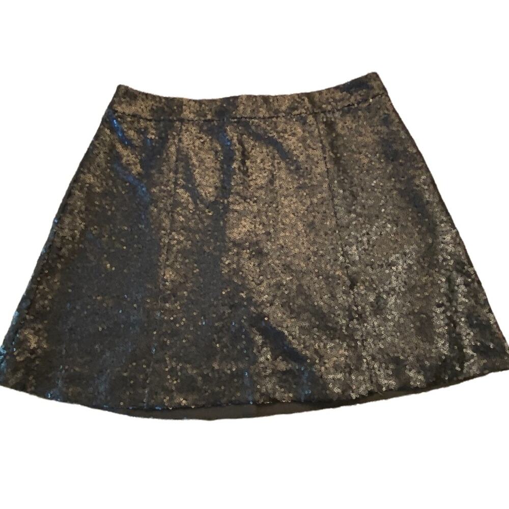 Decree Juniors Size Medium Matte Black Sequin Mini Skirt